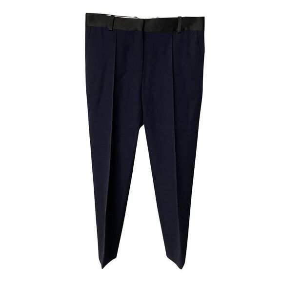 CELINE Pants - Celine Straight Pants in Blue Wool